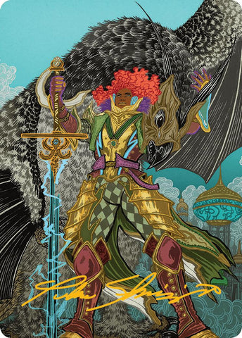 {A} Caradora, Heart of Alacria Art Card (3/54) (Gold-Stamped Signature) [Aetherdrift Art Series][GS ADFT 003]