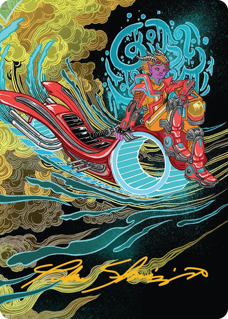 {A} Cloudspire Skycycle Art Card (Gold-Stamped Signature) [Aetherdrift Art Series][GS ADFT 044]
