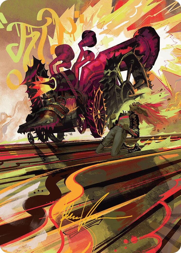 {A} Rocketeer Boostbuggy Art Card (Gold-Stamped Signature) [Aetherdrift Art Series][GS ADFT 049]