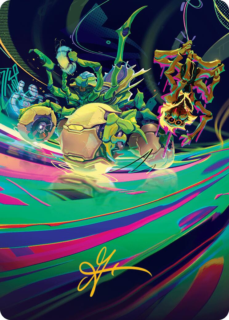 {A} Thundering Broodwagon Art Card (Gold-Stamped Signature) [Aetherdrift Art Series][GS ADFT 048]