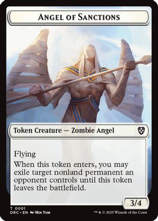 {T} Angel of Sanctions // Vizier of Many Faces Double-Sided Token [Aetherdrift Commander][TDRC 1//2]