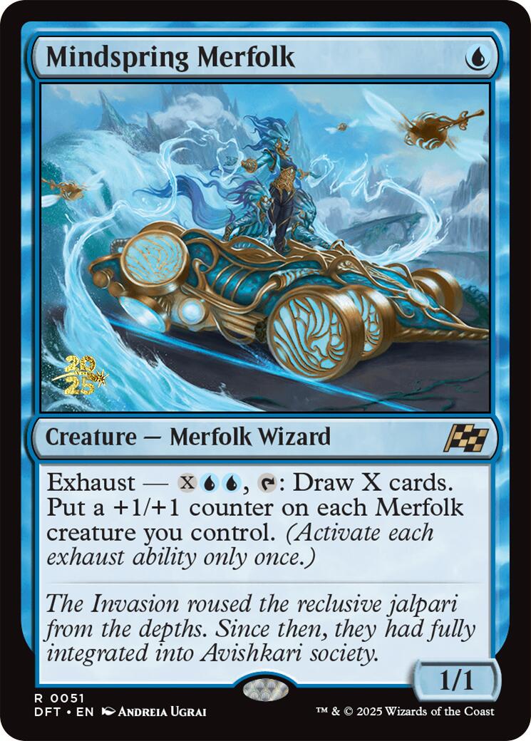 {@R} Mindspring Merfolk [Aetherdrift Prerelease Promos][PR DFT 051]