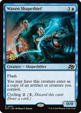 {@R} Waxen Shapethief [Aetherdrift Prerelease Promos][PR DFT 074]