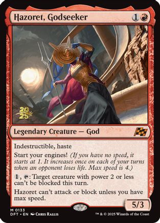 {@R} Hazoret, Godseeker [Aetherdrift Prerelease Promos][PR DFT 133]