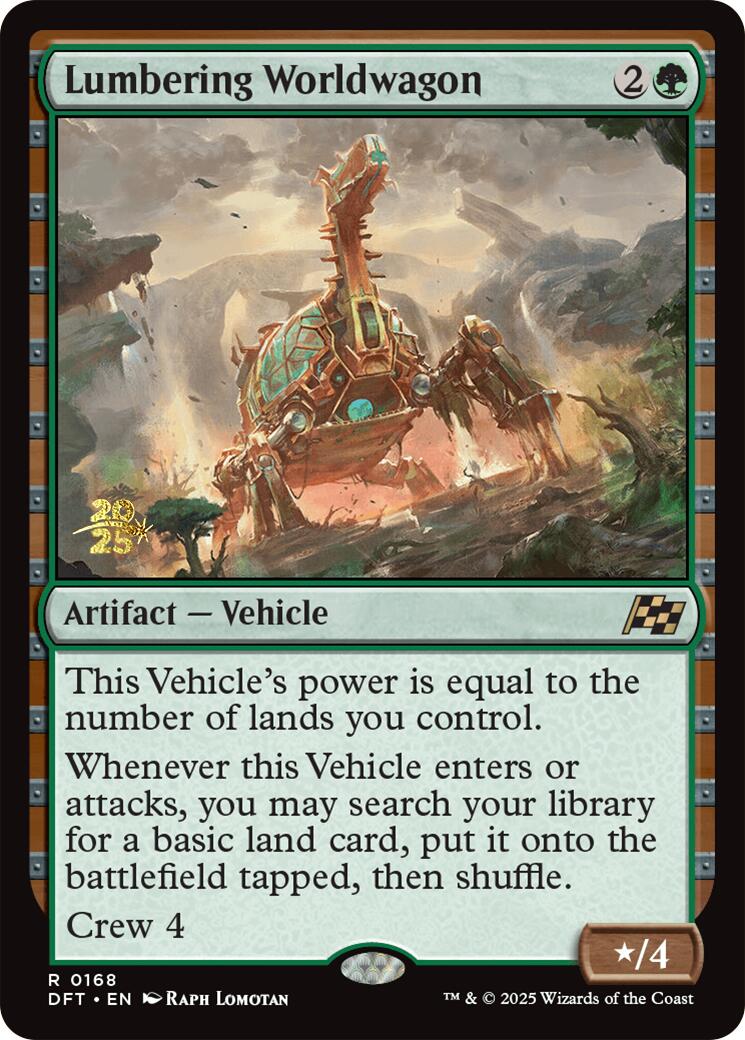 {@R} Lumbering Worldwagon [Aetherdrift Prerelease Promos][PR DFT 168]