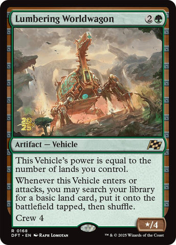 {@R} Lumbering Worldwagon [Aetherdrift Prerelease Promos][PR DFT 168]