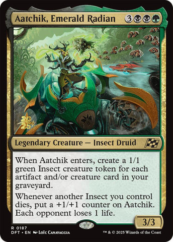 {@R} Aatchik, Emerald Radian [Aetherdrift Prerelease Promos][PR DFT 187]