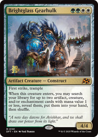 {@R} Brightglass Gearhulk [Aetherdrift Prerelease Promos][PR DFT 191]