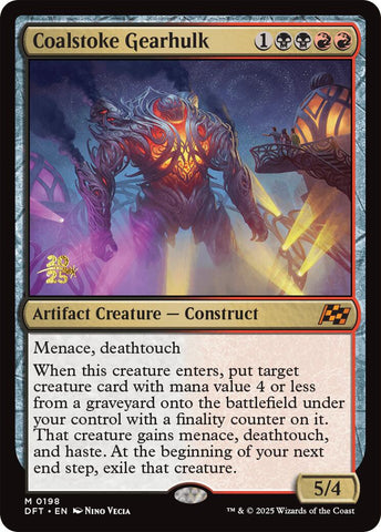 {@R} Coalstoke Gearhulk [Aetherdrift Prerelease Promos][PR DFT 198]