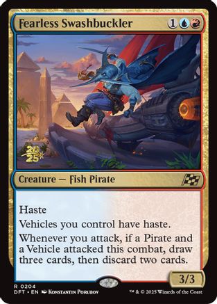 {@R} Fearless Swashbuckler [Aetherdrift Prerelease Promos][PR DFT 204]