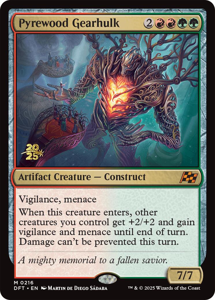 {@R} Pyrewood Gearhulk [Aetherdrift Prerelease Promos][PR DFT 216]