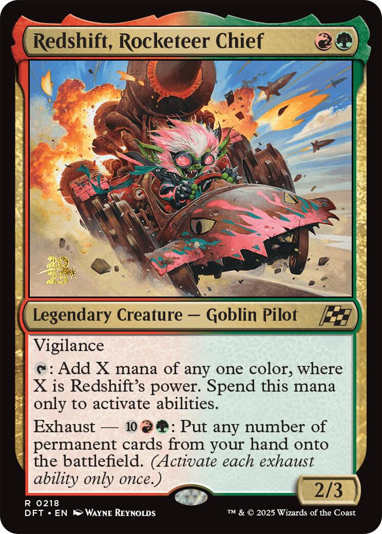 {@R} Redshift, Rocketeer Chief [Aetherdrift Prerelease Promos][PR DFT 218]