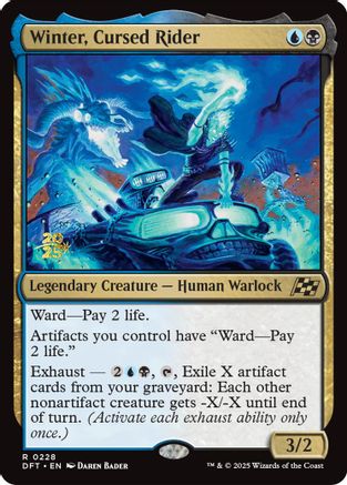 {@R} Winter, Cursed Rider [Aetherdrift Prerelease Promos][PR DFT 228]