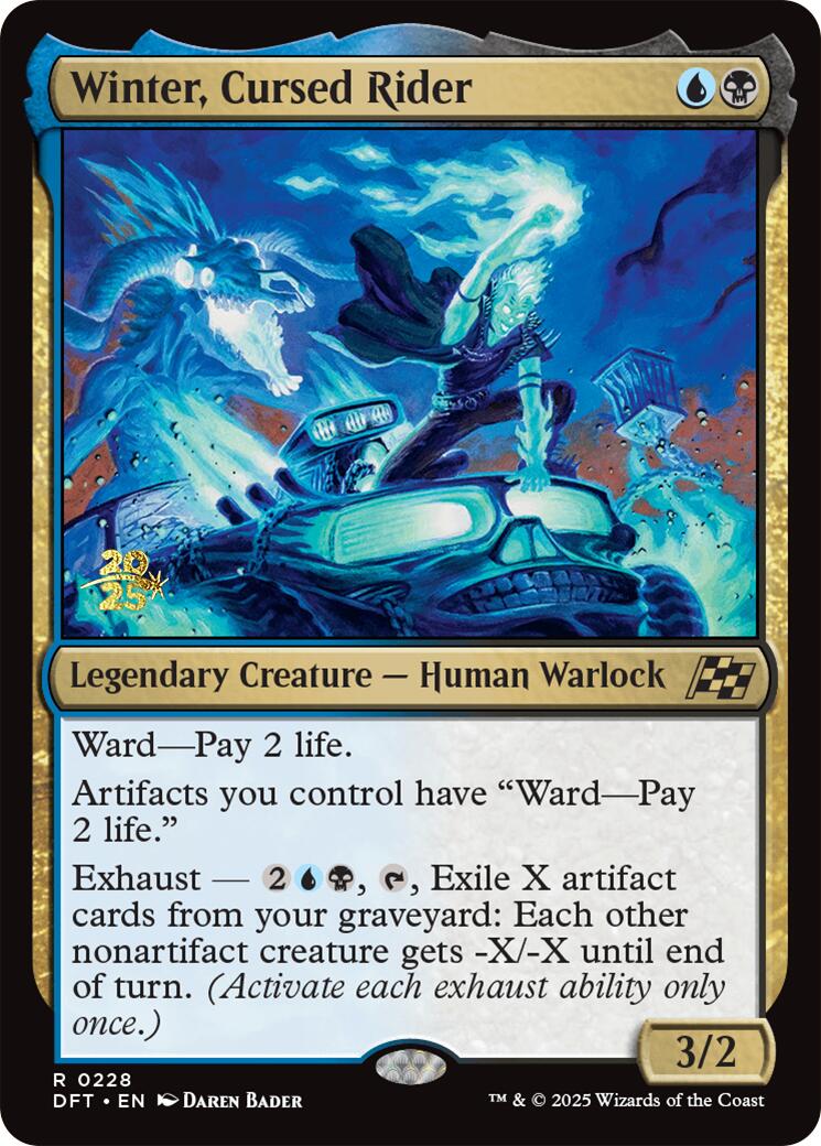 {@R} Winter, Cursed Rider [Aetherdrift Prerelease Promos][PR DFT 228]