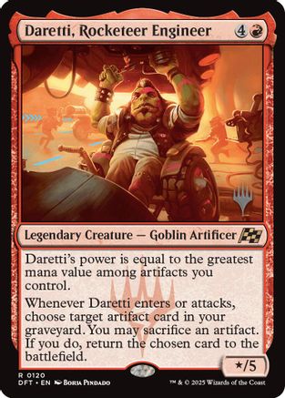 {@R} Daretti, Rocketeer Engineer [Aetherdrift Promos][PP DFT 120]