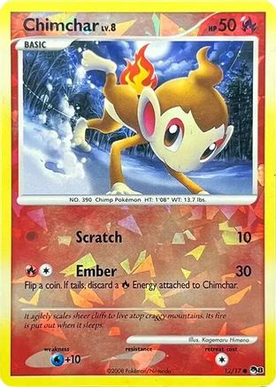 [PKM] Chimchar (Cracked Ice Holo) (012/017) Holofoil [POP Series 8]