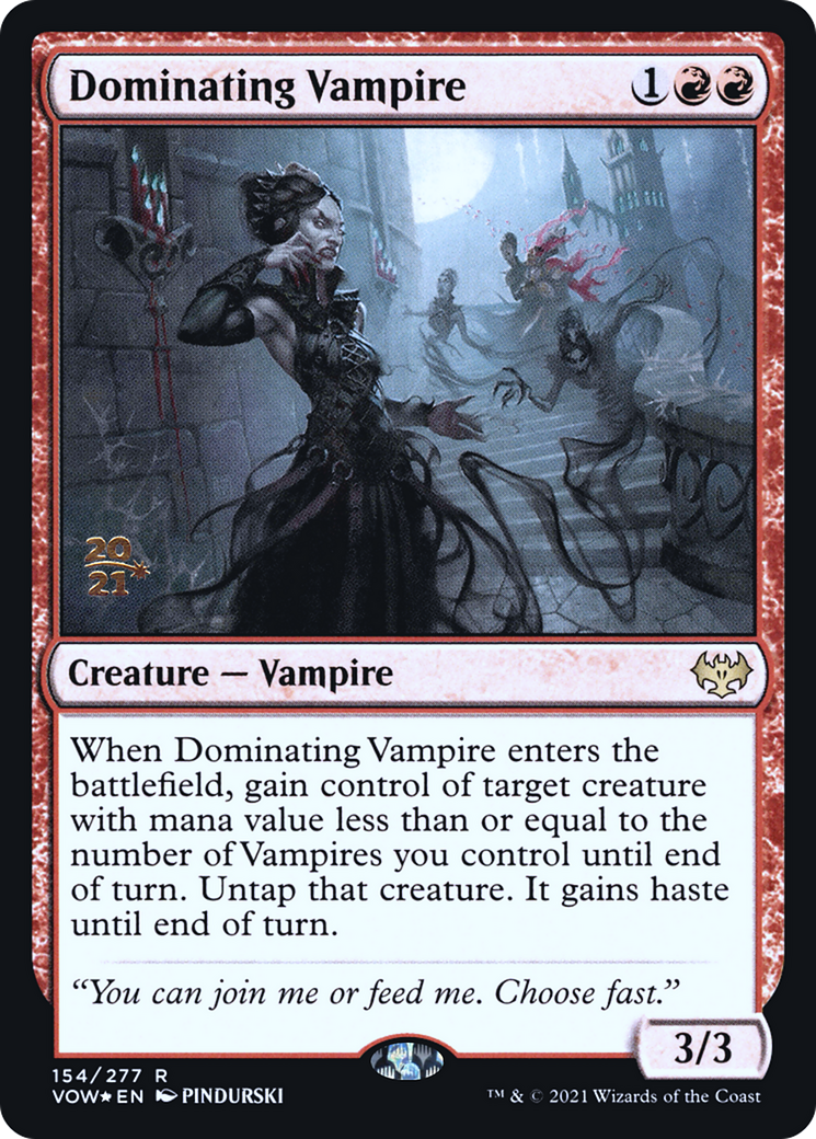 {R} Dominating Vampire [Innistrad: Crimson Vow Prerelease Promos][PR VOW 154]