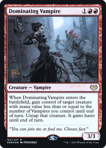 {R} Dominating Vampire [Innistrad: Crimson Vow Prerelease Promos][PR VOW 154]