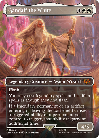 {R} Gandalf the White (Borderless Alternate Art) [The Lord of the Rings: Tales of Middle-Earth][LTR 442]