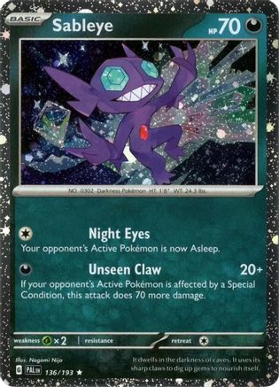 [PKM] Sableye (136/193) (Cosmos Holo) [Scarlet & Violet: Paldea Evolved]