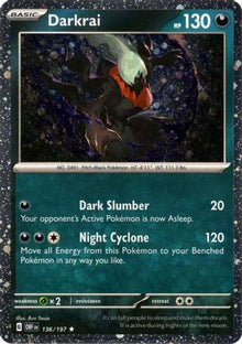 [PKM] Darkrai (136/197) (Cosmos Holo) [Scarlet & Violet: Obsidian Flames]