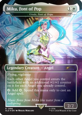Miku, Font of Pop - Giada, Font of Hope (Rainbow Foil) [SLD 1586]  Foil