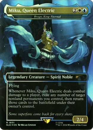 Miku, Queen Electric - Brago, King Eternal (Rainbow Foil) [SLD 1601]  Foil