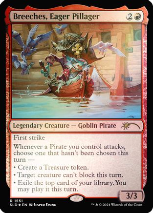 Breeches, Eager Pillager (Rainbow Foil) [SLD 1551]  Foil