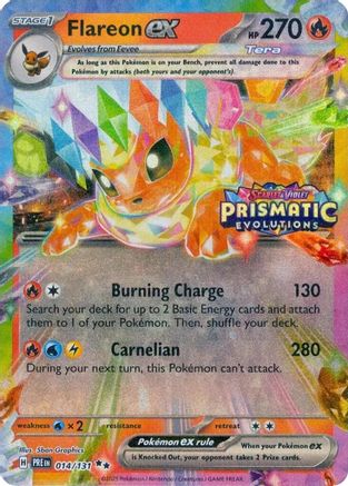 [PKM] Flareon ex (014/131) (Prismatic Evolutions Stamp) [Scarlet & Violet: Prismatic Evolutions]
