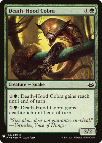 {C} Death-Hood Cobra [Mystery Booster][LS MM3 123]