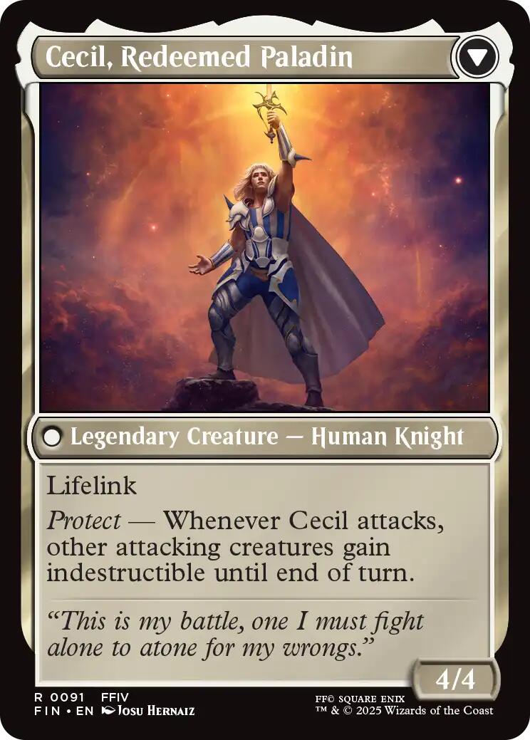 {@R} Cecil, Dark Knight // Cecil, Redeemed Paladin [FINAL FANTASY][FIN 091]