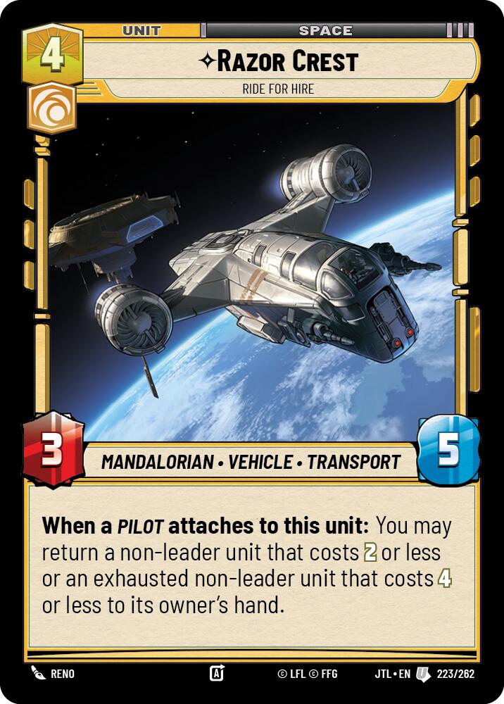 {SW-C}Razor Crest - Ride for Hire (223/257) [Jump to Lightspeed]