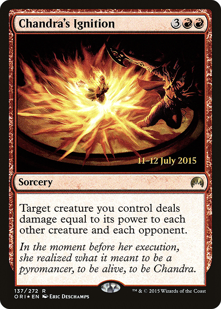 {R} Chandra's Ignition [Magic Origins Prerelease Promos][PR ORI 137] - Misty Mountain Games