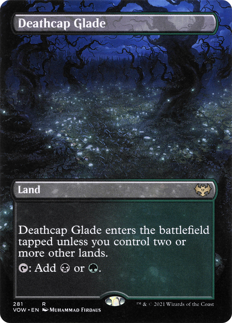 {R} Deathcap Glade (Borderless Alternate Art) [Innistrad: Crimson Vow][VOW 281]