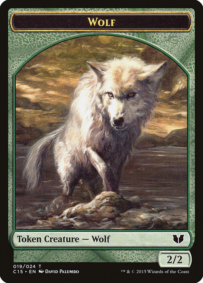 {T} Spider // Wolf Double-Sided Token [Commander 2015 Tokens][TC15 018]