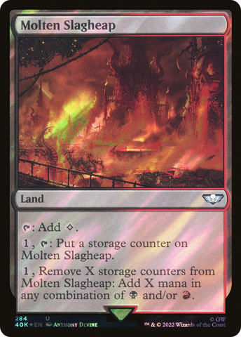 {C} Molten Slagheap (Surge Foil) [Universes Beyond: Warhammer 40,000][SF 40K 284]