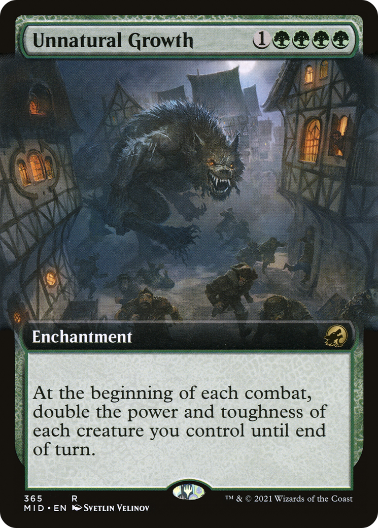 {R} Unnatural Growth (Extended Art) [Innistrad: Midnight Hunt][MID 365]