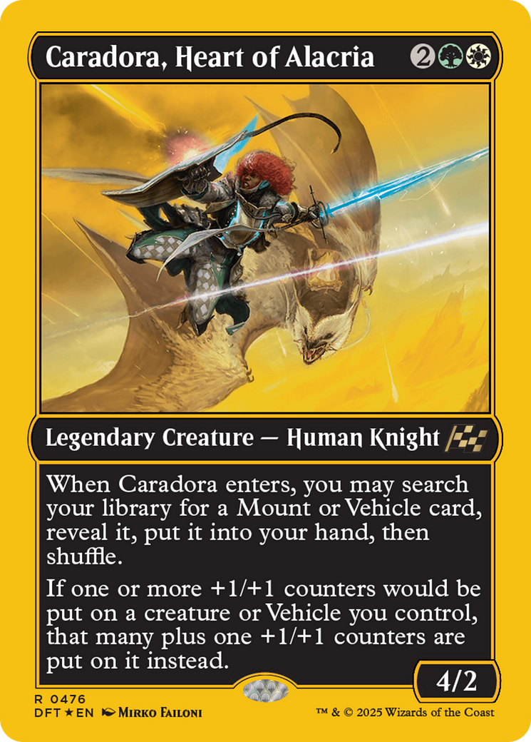{@R} Caradora, Heart of Alacria (First-Place Foil) [Aetherdrift][DFT 476]