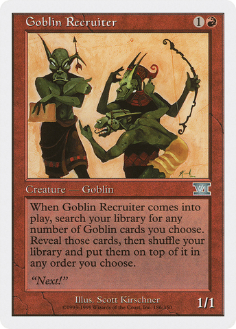 {C} Goblin Recruiter [Classic Sixth Edition][6ED 186]