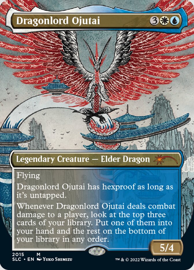 {R} Dragonlord Ojutai (Borderless) [Secret Lair 30th Anniversary Countdown Kit][SLC 2015]