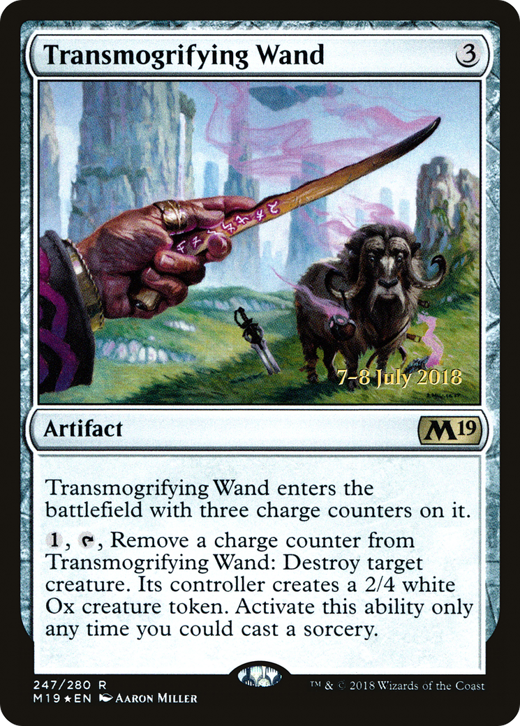 {R} Transmogrifying Wand [Core Set 2019 Prerelease Promos][PR M19 247]