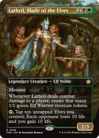 {@R} Lathril, Blade of the Elves (Borderless) [Foundations][FDN 349]