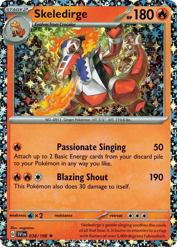 [PKM] Skeledirge (038/198) (Sparkle Holo) [Miscellaneous Cards]
