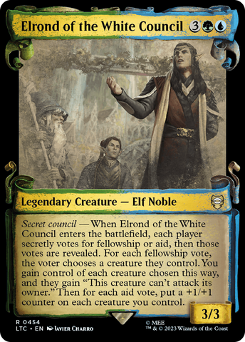 {R} Elrond of the White Council [The Lord of the Rings: Tales of Middle-Earth Commander Showcase Scrolls][LTC 454]