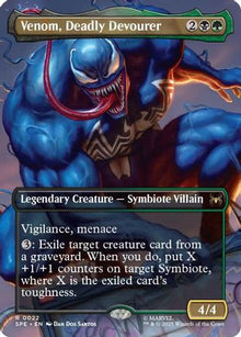 {R} Venom, Deadly Devourer (Borderless) [SPE 022]  (Borderless)