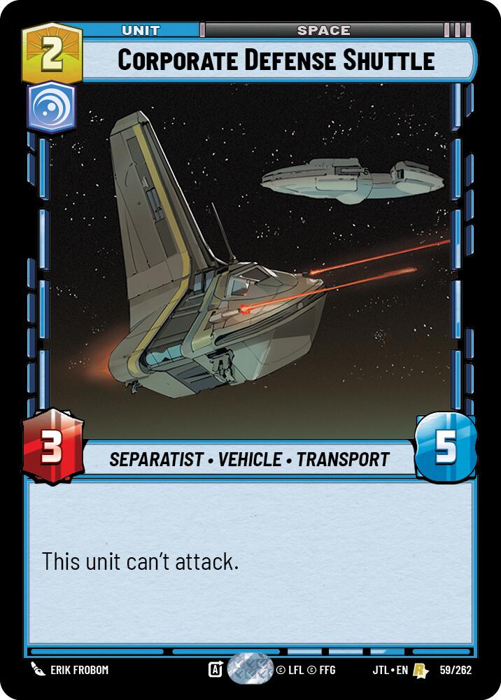 {SW-R}Corporate Defense Shuttle (059/262) [Jump to Lightspeed]