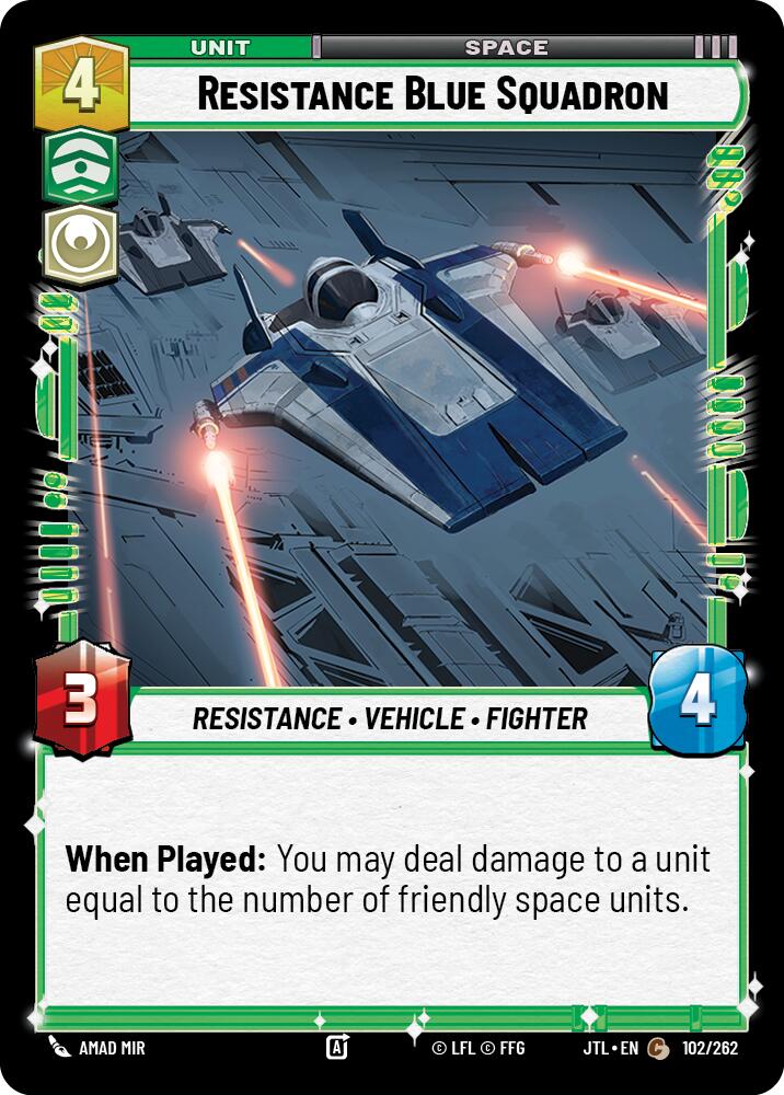 {SW-C}Resistance Blue Squadron (102/262) [Jump to Lightspeed]