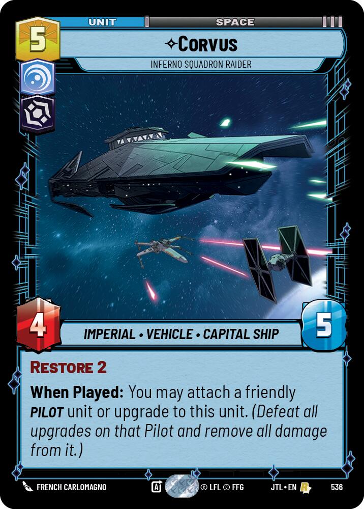 {SW-R}Corvus - Inferno Squadron Raider (Foil) (536) [Jump to Lightspeed]
