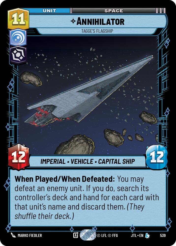 {SW-R}Annihilator - Tagge's Flagship (Foil) (539) [Jump to Lightspeed]