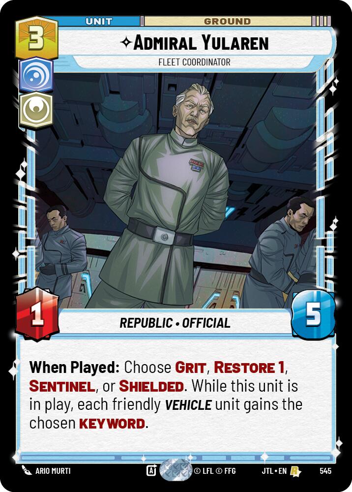 {SW-R}Admiral Yularen - Fleet Coordinator (Foil) (545) [Jump to Lightspeed]